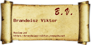 Brandeisz Viktor névjegykártya